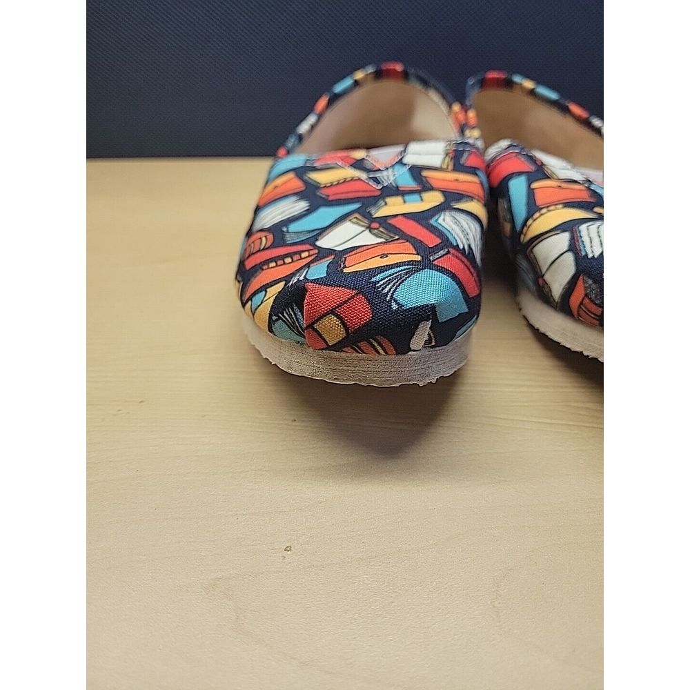 Groove Bags Book Lovers Womens Casual Canvas Flat Shoes Sz US 7.5 - Picture 3 of 11